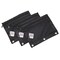 Pencil Pouch for Binder with 2 Zip Pockets & Front Mesh Pocket, Black (Pack of 3)